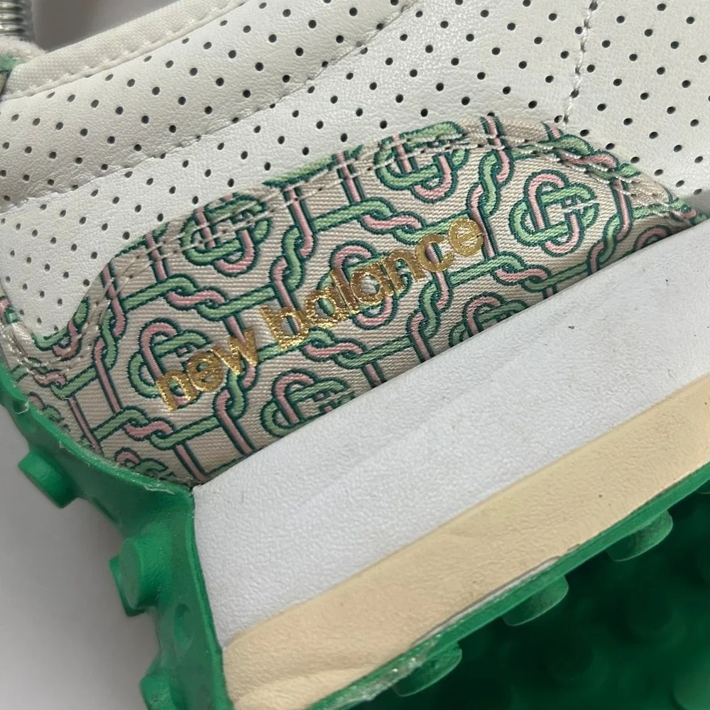 New Balance 327 Casablanca Mens 6.5 White Green Monogram Sneakers MS327CAB